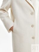 Пальто из варёной шерсти с мембраной молочного цвета Pompa