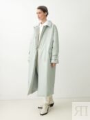 Пальто из плащёвой ткани с мембраной ментолового цвета Pompa