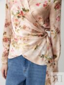 Блуза на запах в цветочном принте Pompa