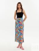 Летняя юбка макси в цветочном принте Pompa