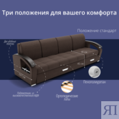 Прямой диван Колизей-2 ППУ, велюр