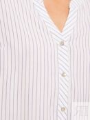Рубашка в полоску с вырезом и подхватами на рукавах Zolla