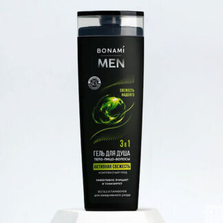 BONAMI Гель для душа мужской "for men 3 в 1", активная свежесть 400.0