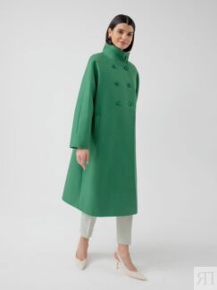 Пальто демисезонное с мембраной зеленое Pompa