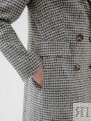 Пальто женское демисезонное черно-белое Pompa