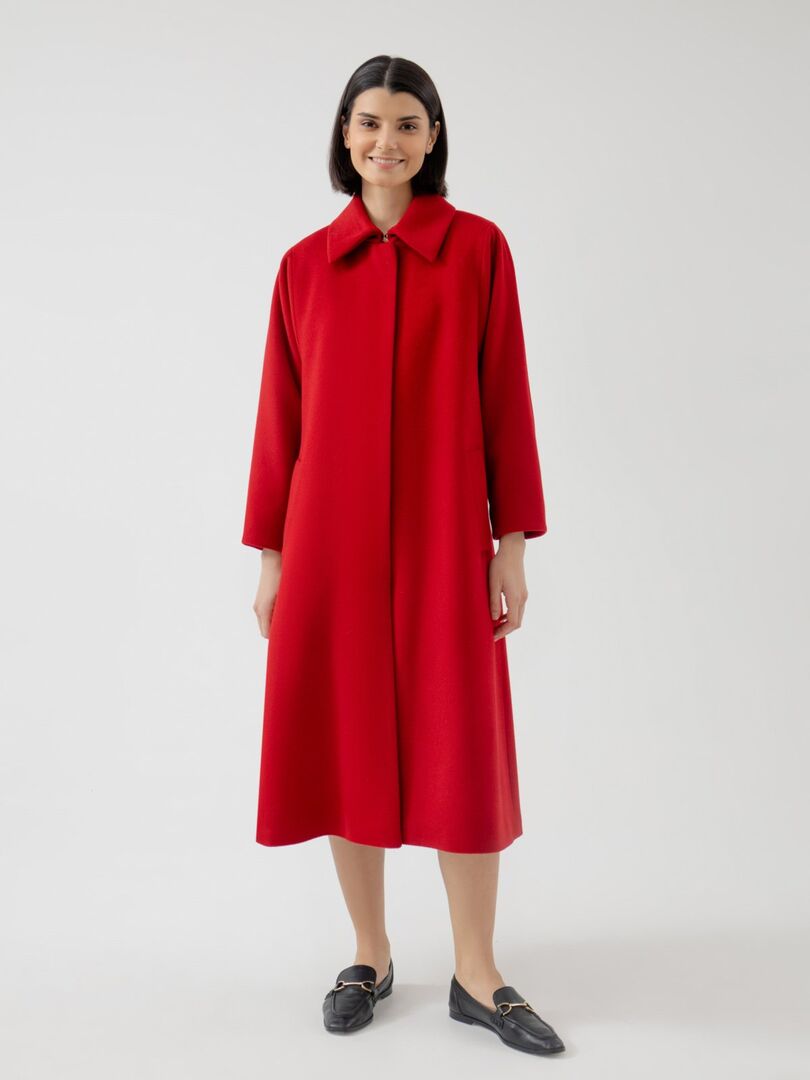 Пальто демисезонное с мембраной красное Pompa