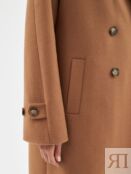 Пальто с мембраной и утеплённой спинкой цвета кэмел Pompa