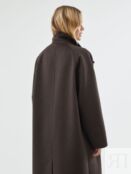 Пальто с мембраной и утеплённой спинкой шоколадного цвета Pompa