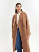 Пальто с мембраной и утеплённой спинкой цвета кэмел Pompa