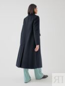 Пальто из 100% шерсти с мембраной темно-синее Pompa