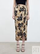 Летняя юбка из вискозы с цветочным принтом Pompa