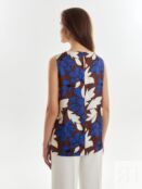 Блуза без рукавов в крупном растительном принте Pompa