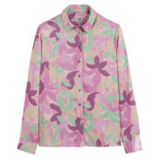Рубашка из сатина с цветочным принтом  36 (FR) - 42 (RUS) розовый