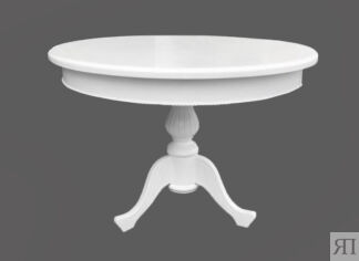 Стол круглый раскладной Верона (белый) Размер стола 110(140)х110 СМебель ЮГ