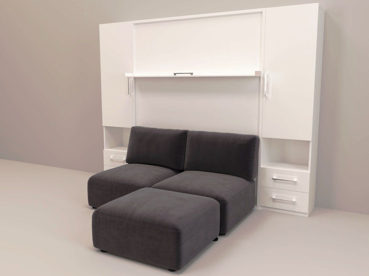Шкаф диван кровать-трансформер с пуфом Smart Новый Век