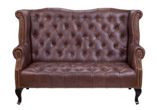 Диван кожаный Royal sofa Коричневый MAK interior