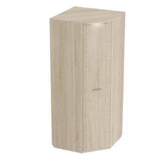 Шкаф угловой с подсветкой Элана Дуб сонома  (глубина 90 см) Мебель-град