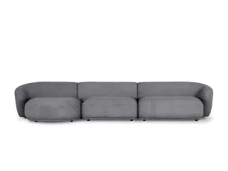 Модульный диван Fabro четырехместный букле темно-серый 405 см 851168 ОГОГО