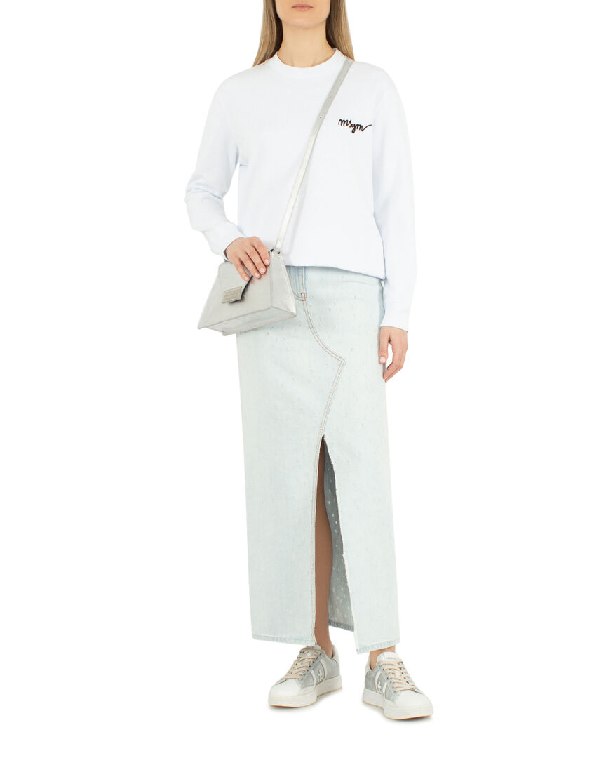 Юбка MSGM 3641MDD234L св.голубой 38