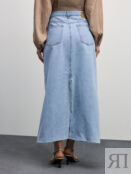 Джинсовая юбка с асимметричной планкой Zarina
