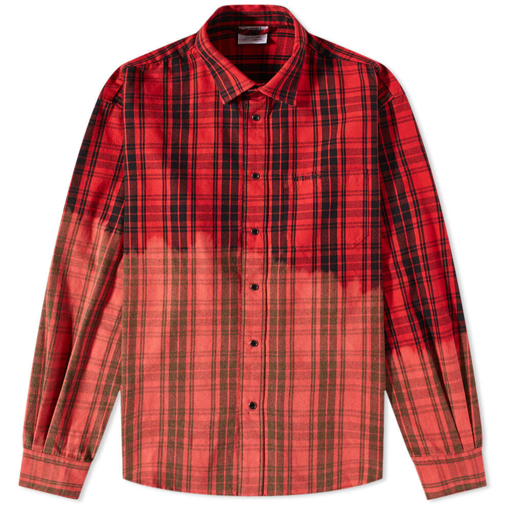 Рубашка VETEMENTS Flannel Shirt UE63SH180R | Red Check фото 1