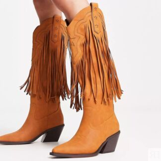 Сапоги Asos Design Comet Fringe Western, рыжий