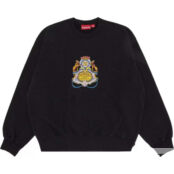 Толстовка Supreme Crest Crewneck, черный SS23SW70 BLACK | Black фото 1