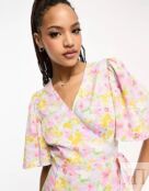 Платье миди Vero Moda, мультиколор 127734139 | PINK FLORAL фото 2