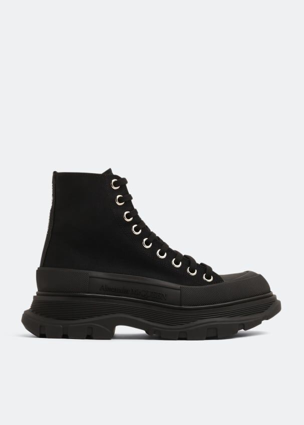 Ботинки ALEXANDER MCQUEEN Tread Slick boots, черный 611706W4L321000 | Black фото 1
