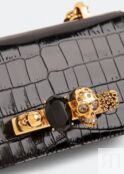 Сумка кросс-боди ALEXANDER MCQUEEN Mini jewelled satchel, черный 6531341HB0T1001 | Black фото 5