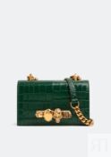 Сумка кросс-боди ALEXANDER MCQUEEN Mini jewelled satchel, зеленый 6531341HB003120 | Green фото 2