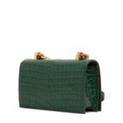 Сумка кросс-боди ALEXANDER MCQUEEN Mini jewelled satchel, зеленый