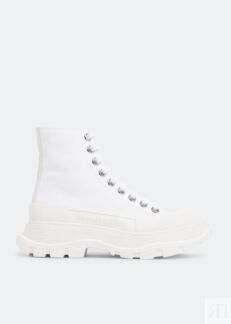 Ботинки ALEXANDER MCQUEEN Tread Slick boots, белый