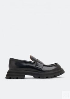 Лоферы ALEXANDER MCQUEEN Wander leather loafers, черный