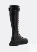 Ботинки ALEXANDER MCQUEEN Tread lace-up boots, черный 595466WHZ811081 | Black фото 3