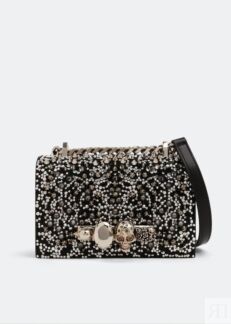 Сумка кросс-боди ALEXANDER MCQUEEN Mini jewelled satchel, черный