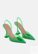 Туфли AMINA MUADDI Holli Glass pumps, зеленый HOLLIGLASSSLING95-PVEMGR | Green фото 5