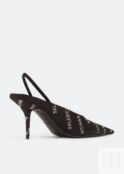 Туфли BALENCIAGA Square Knife slingback pumps, черный 738456W0WMN1000 | Black фото 3