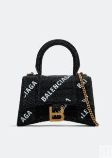 Сумка BALENCIAGA Hourglass XS chain bag, черный