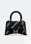 Сумка BALENCIAGA Hourglass XS chain bag, черный