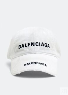 Кепка BALENCIAGA Double Logo cap, белый