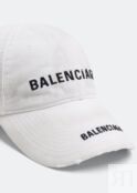 Кепка BALENCIAGA Double Logo cap, белый