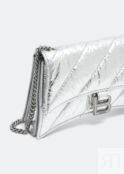 Сумка кросс-боди BALENCIAGA Crush XS chain bag, серебряный