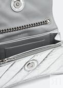 Сумка кросс-боди BALENCIAGA Crush XS chain bag, серебряный