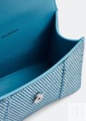 Сумка BALENCIAGA Hourglass XS top handle bag, синий
