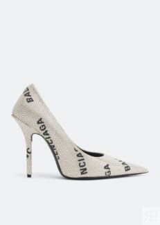 Туфли BALENCIAGA Square Knife BB pumps, серебряный