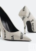 Туфли BALENCIAGA Square Knife BB pumps, серебряный 719769WBC528310 | Silver фото 2