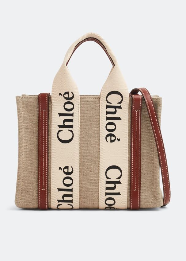 Сумка-тоут CHLOÉ Woody small tote bag, бежевый CHC22AS397I26-90U | Beige фото 1