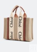 Сумка-тоут CHLOÉ Woody small tote bag, бежевый CHC22AS397I26-90U | Beige фото 5