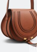 Сумка кросс-боди CHLOÉ Marcie small saddle bag, коричневый CHC22AS680I31-25M | Brown фото 3